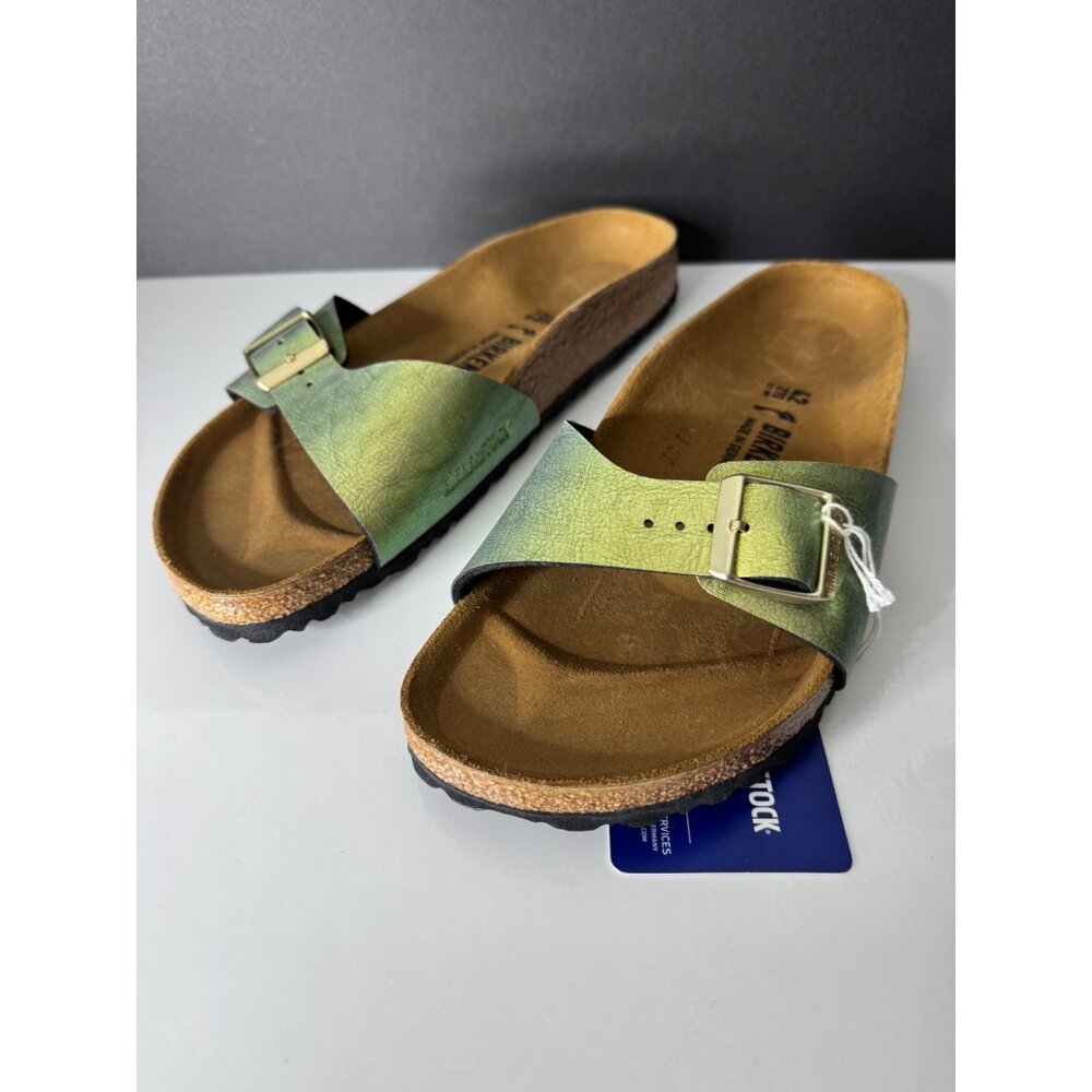 New Birkenstock Madrid Birko-Flor Graceful Gemm Gold Sandal 42 Women's US 11 - Picture 1 of 7